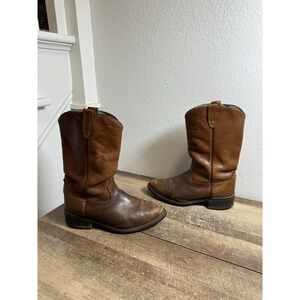 Vintage Acme Wellington Cowboy Boots Men's 9.5D Brown‎ Leather USA Made Western